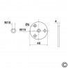Piastra da avvitare M10 perforata 3 con dado