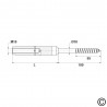 Prolunga M10 a tassello per isolamento