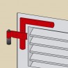 Equerre de volet à écartement ajustable
