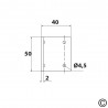 Dispositivo di battuta alluminio con 2 gomme