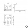 Equerre de guidage bas moderne 2 voies