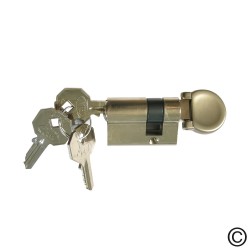 Zylinder mit Schlüsselzylinder und Knopf + 3 Schlüssel