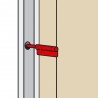 Chiavistello tondo asimmetrico zama con perno alluminio