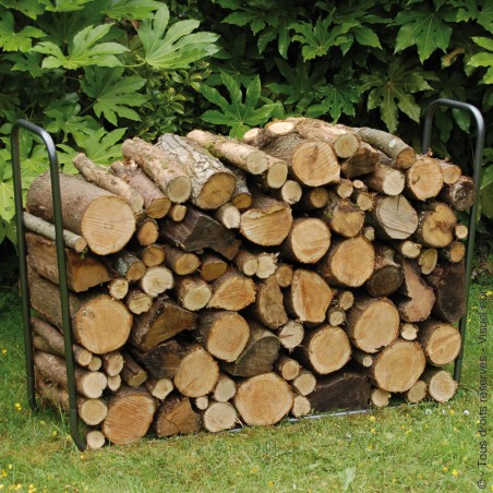 Scaffale per legna da esterno – Montaggio senza attrezzi – Estensibile