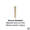 Konische Holzstiele mit Schlaufe