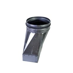 Raccord plat/rond excentrique