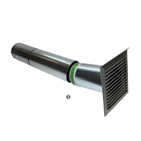Boîtier télescopique avec clapet antiretour, coupe-feu EN 13141-2