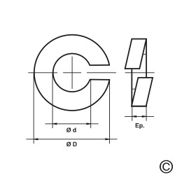 Rondelle à ressort Din 127 B