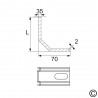 Equerre nervurée pan coupé 35 renforcé