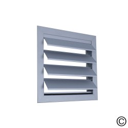 Grille murale en aluminium, lamelle mobile