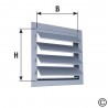 Grille murale en aluminium, lamelle mobile