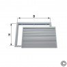 Grille murale aluminium avec lames forme V / démontable