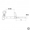 Rückhalter doppelt Stahl M10