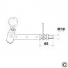 Rückhalter doppelt Stahl verstellbar M10x65